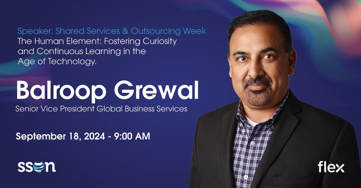 Balroop Grewal, President Global Business Services, will be speaking at SSON Week